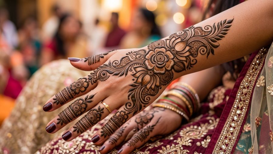 Bold Floral Arabic Mehndi