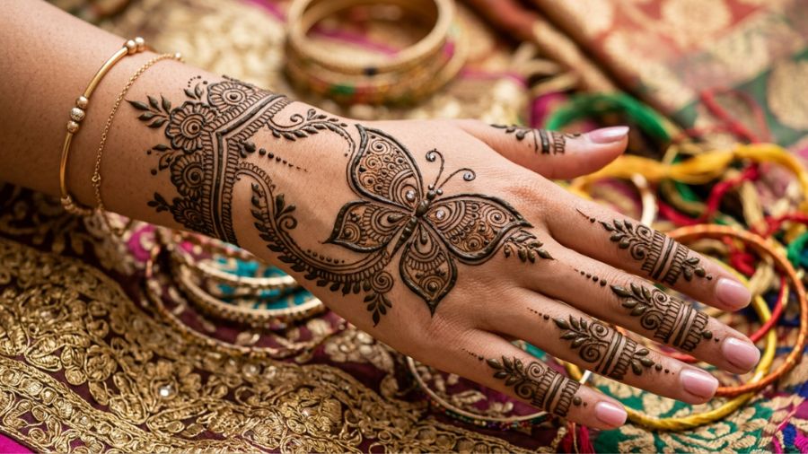 Butterfly Mehndi Design