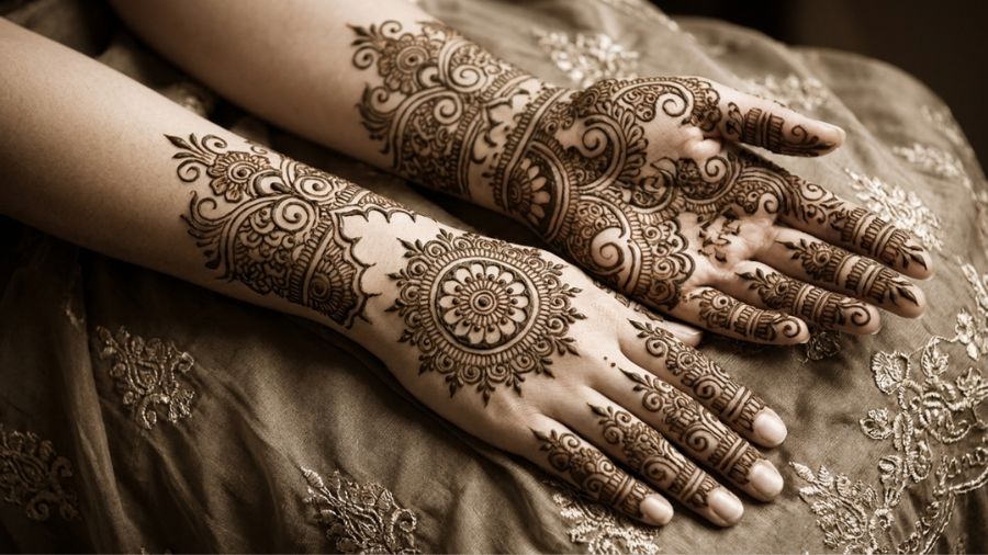 Elegant Victorian Mandala Mehndi Design