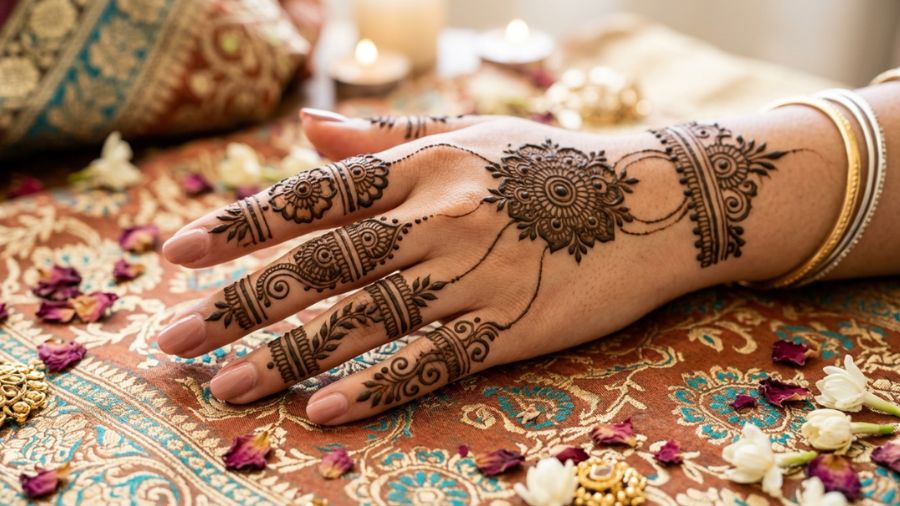 Finger Ring Mendi Design