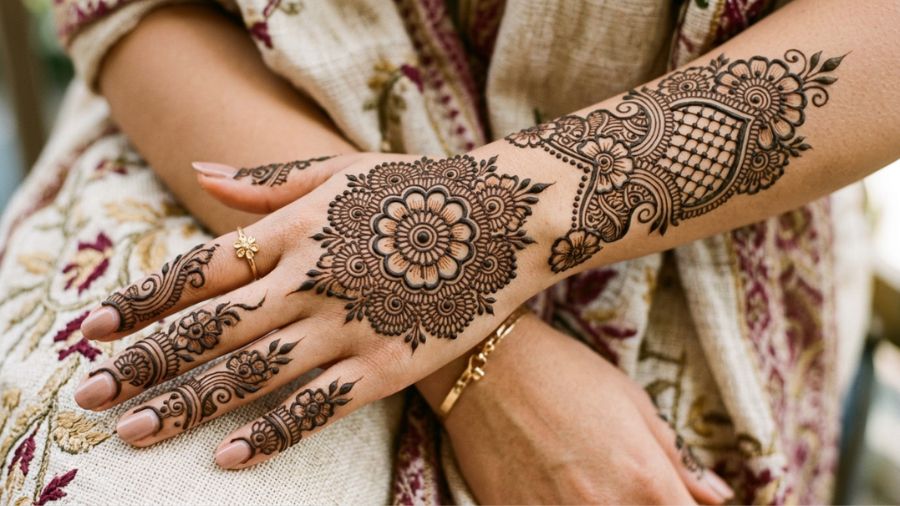 Floral Mandala Arabic Mehndi