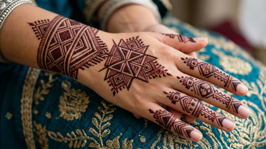 Geometric Arabic Mehndi Design