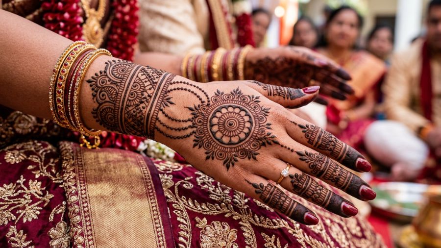 Haathfool Motif Mehndi