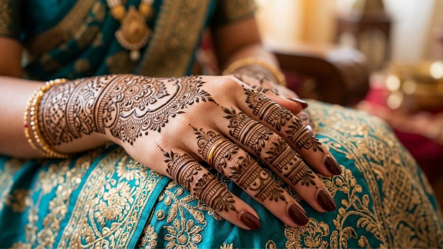 Intricate Finger Ring Bands Mehndi