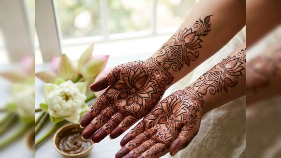 Lotus Mehndi Design