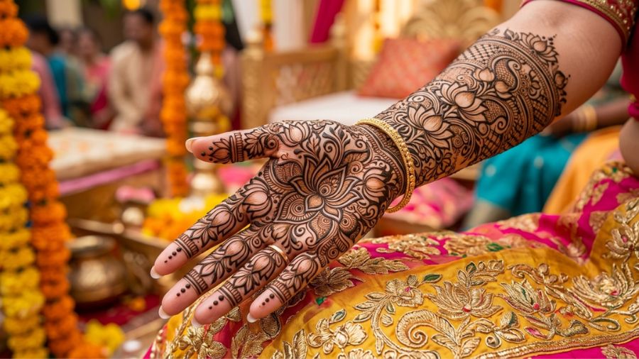 Lotus Overdose Mehndi Design