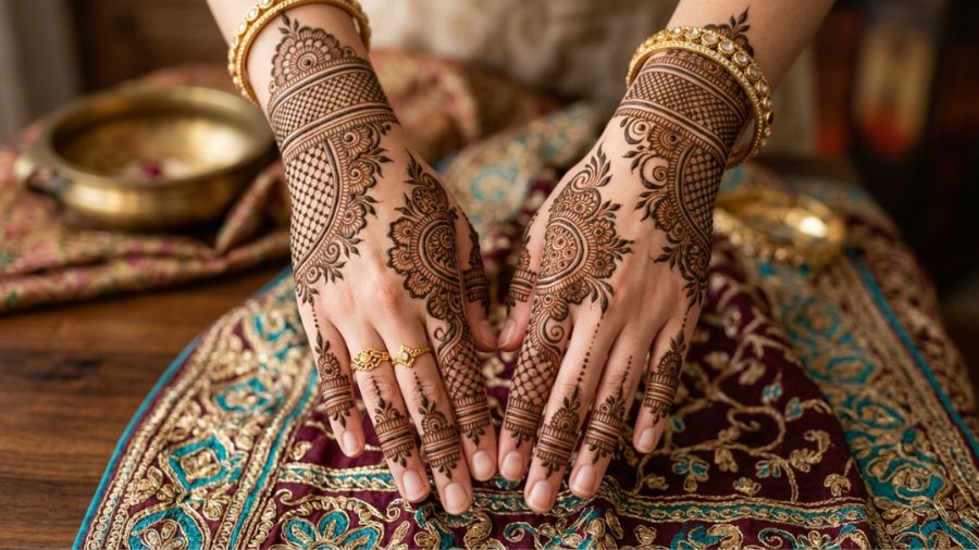 Ornamental Arabic Mehndi Design