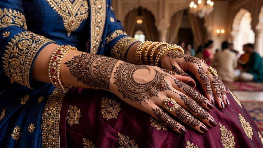 Royal Half Moon Mehndi