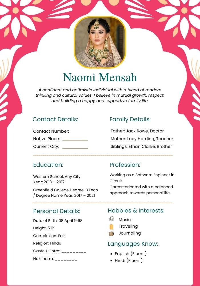 Features of a Good Matrimonial Bio