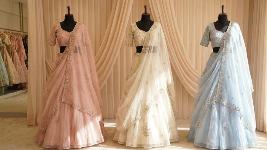 Organza Bridal Lehengas