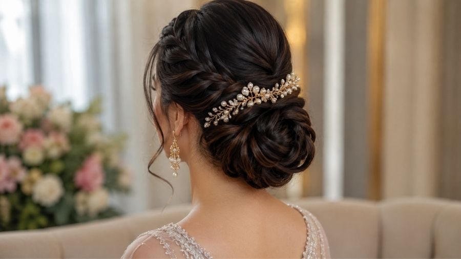 Braided Bun with Accessories
