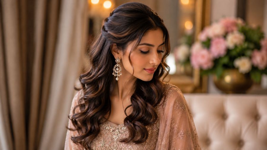 Half-Up, Half-Down Soft Curls