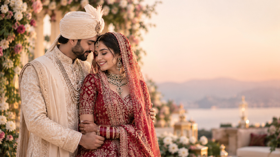 Wedding photography capturing timeless moments of bride and groom